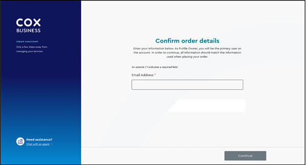 Setting Up Your MyAccount Profile on Cox Business.com
