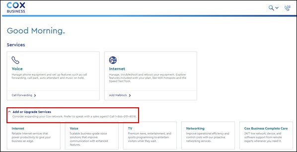 Image of Add or Upgrade Your Services